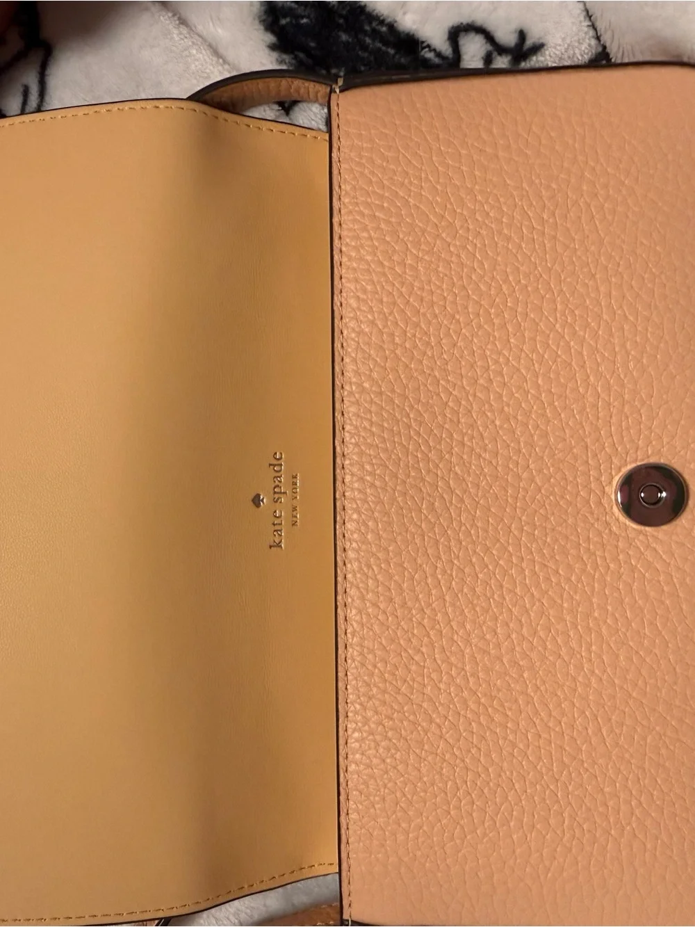kate spade | Bags | Kate Spade Pebbled Leather Crossbody In Peach ...